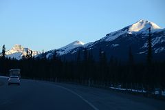 20A Mount Hector, Whitehorn Mountain, Lipalian Mountain Early Morning From Trans Canada Highway Before Lake Louise on Drive From Banff in Winter
